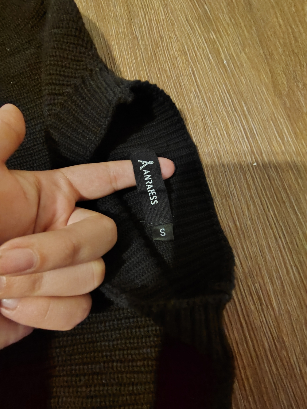 & Other Stories Black Ribbed Turtleneck Sweater
